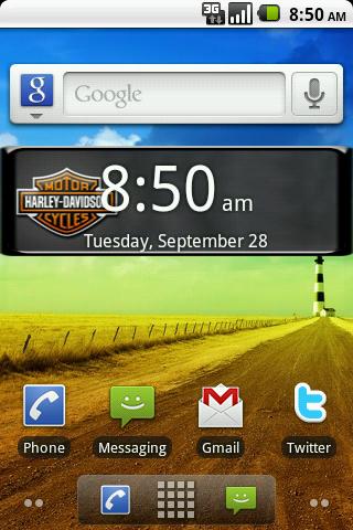 Harley Davidson Digital Clock Android Themes