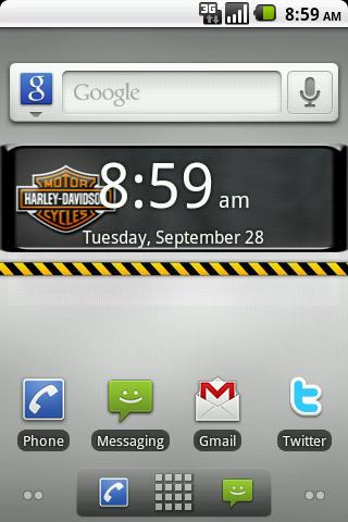 Harley Davidson Digital Clock Android Themes