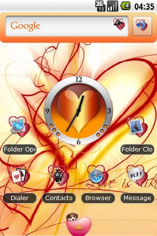 Theme: Hearts Love Android Themes