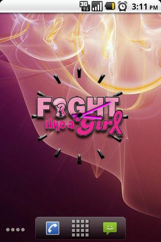 Fight Breast Cancer Clock Android Themes