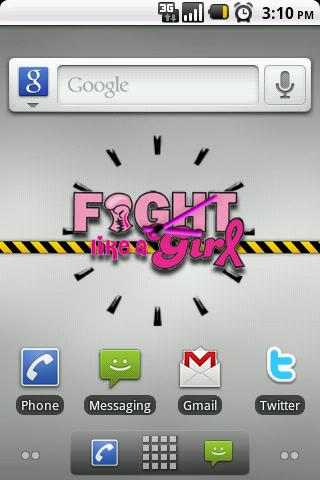 Fight Breast Cancer Clock Android Themes