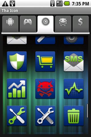 Tha Icon: Marine Blue Android Themes