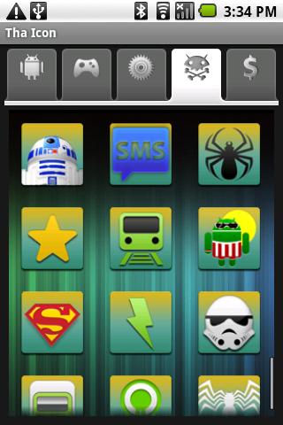 Tha Icon: Happy Green Android Themes