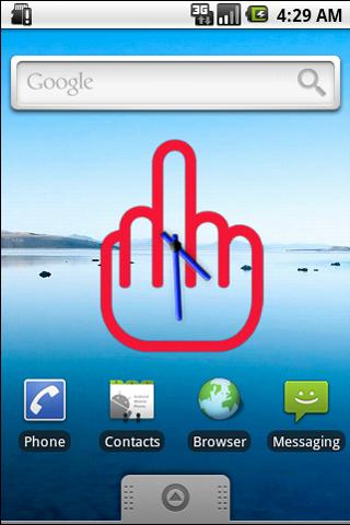 Flip Off Clock Widget (Red) Android Themes