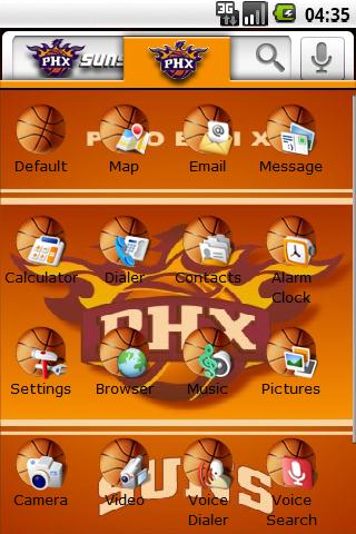 Theme: Phoenix Suns Android Themes