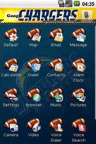 San Diego Chargers theme Android Themes