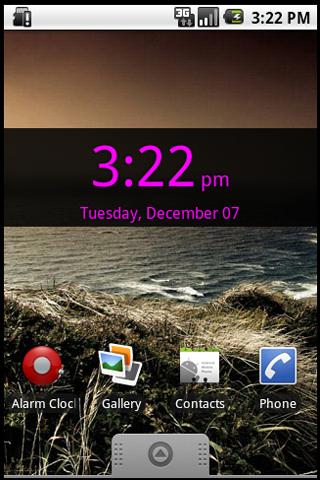 Pink Digital Clock Widget V2