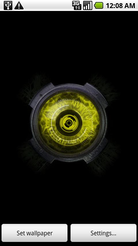 Yellow Eye Live Wallpaper Android Themes