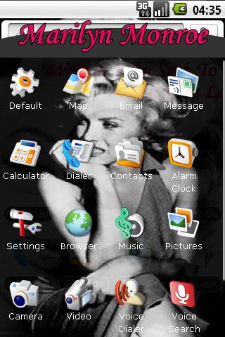 MARILYN MONROE THEME AHOME Android Themes