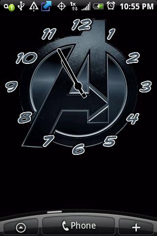 Avengers Logo Alarm Clocks Android Themes