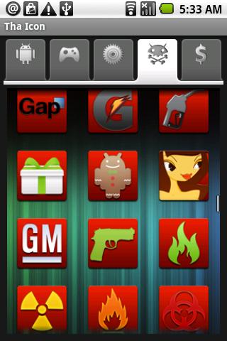 Tha Icon: Fire Red Android Personalization