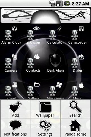 Theme:Dark Alien Android Themes