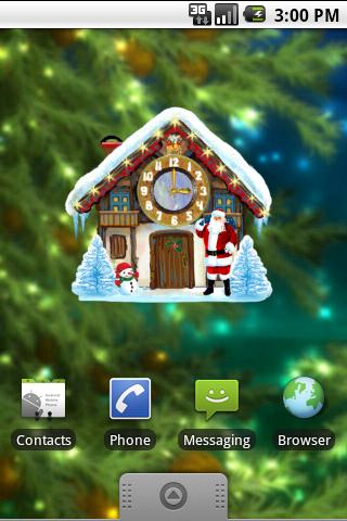 Christmas House Clock Android Themes