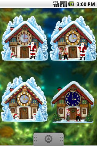 Christmas House Clock Android Themes