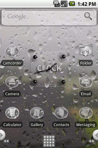 HD Theme:Rain On Window Android Themes