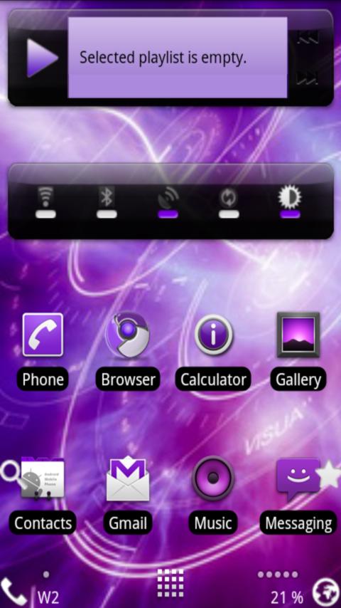 Open Home Skin- Purple Passion Android Themes