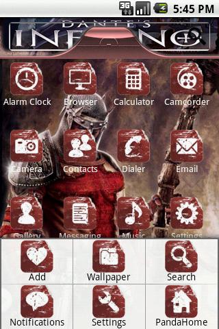 HD Theme:Dantes Inferno Android Themes