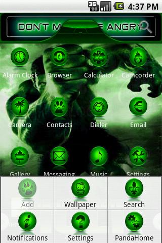 HD Theme:The Hulk Android Themes