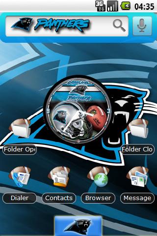 Theme: Carolina Panthers Android Personalization