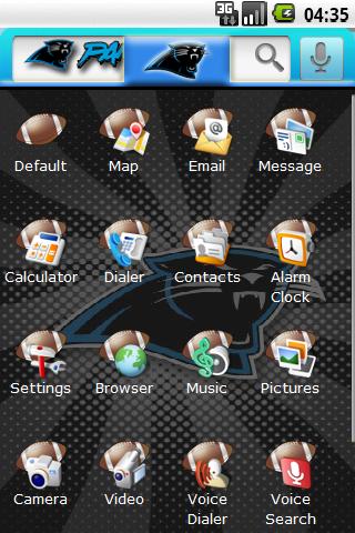 Theme: Carolina Panthers Android Personalization