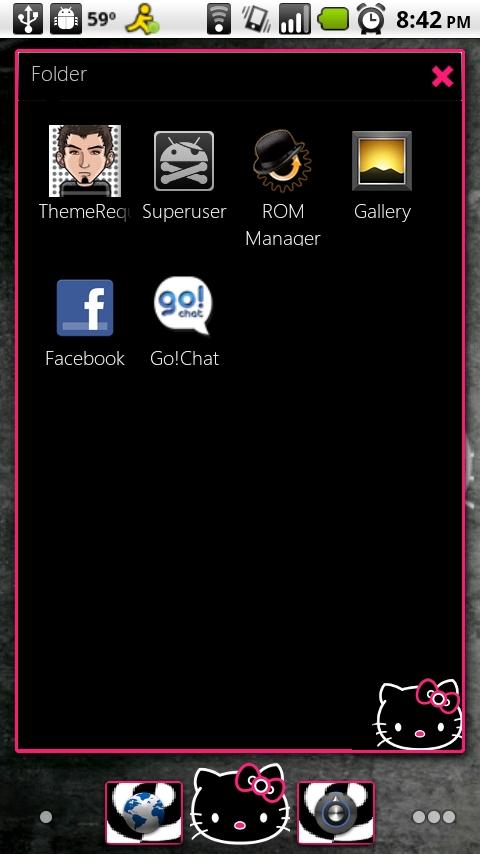 Hello Kitty ADW theme M.A.C Android Themes