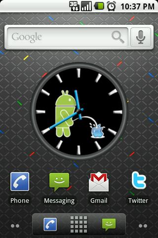 Pee on Apple Big Clock Widget Android Themes