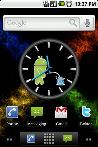 Pee on Apple Big Clock Widget Android Themes