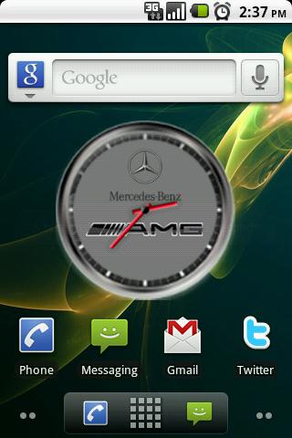 AMG Mercedes Big Clock Widget Android Themes