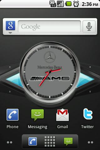 AMG Mercedes Big Clock Widget Android Themes