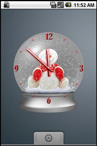 SnowBall Clock Widget 4X4 Android Themes