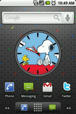 Snoopy Big Clock Widget Android Themes