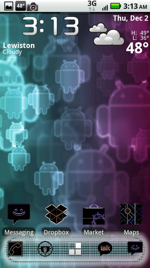 ADW Blacklight Theme Android Themes