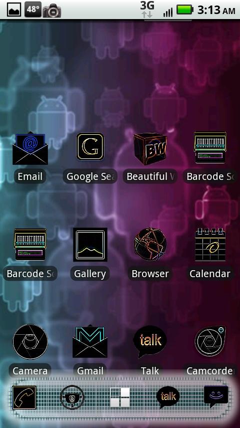 ADW Blacklight Theme Android Themes