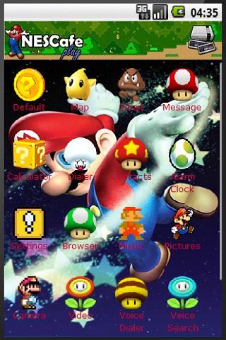 Nintendo and Mario birthday Android Themes