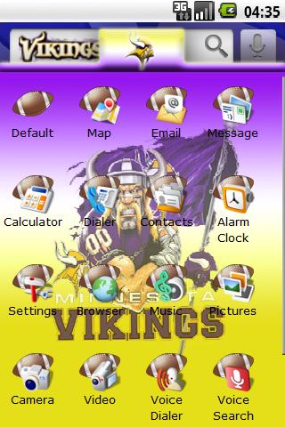 Theme: Minnesota Vikings Android Personalization