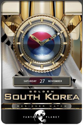 SOUTH KOREA GOLD alarm clock Android Themes