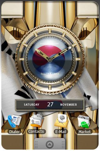 SOUTH KOREA GOLD alarm clock Android Themes