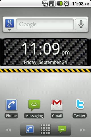 Digital Clock Widget (carbon) Android Themes