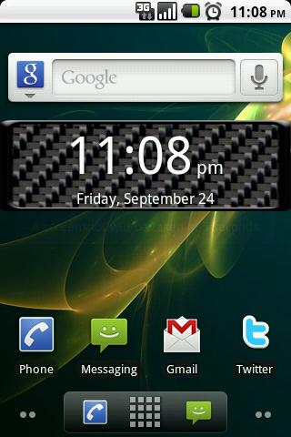 Digital Clock Widget (carbon) Android Themes