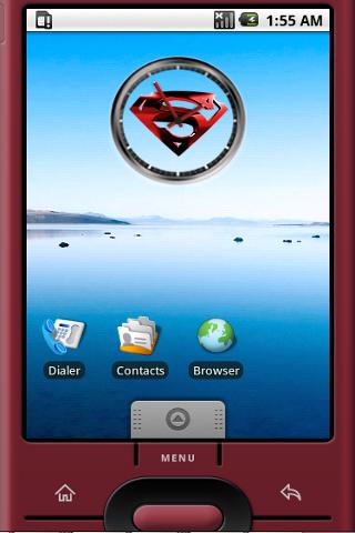 Superman Logo Clock Widget