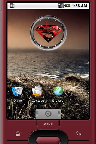 Superman Logo Clock Widget Android Themes