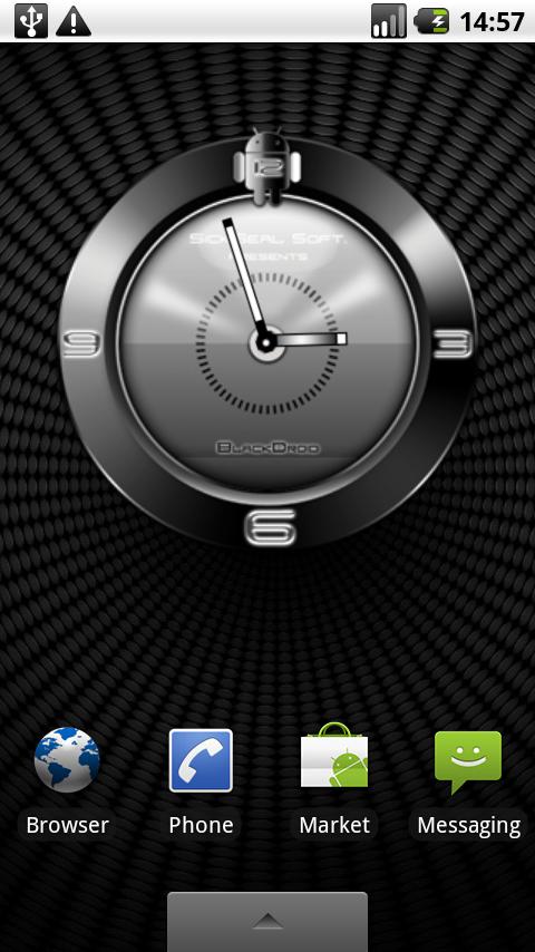 BLACK DROID Alarm Clock Android Themes
