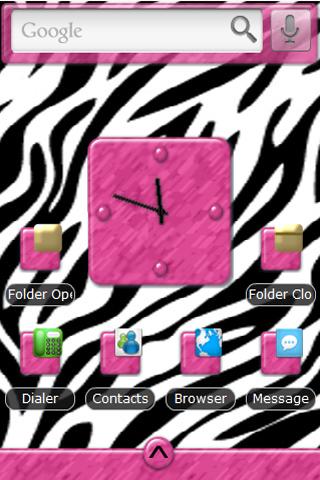 gPhone 4 – Pink Zebra v2 Android Themes
