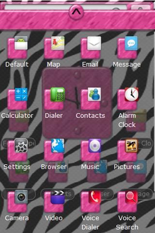 gPhone 4 – Pink Zebra v2 Android Themes