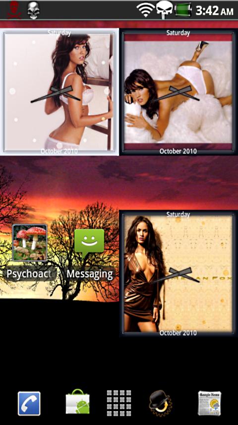 Megan Fox Clocks Widget Pack Android Personalization