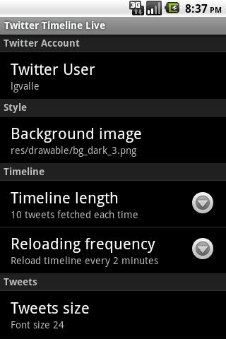 TweetLive Timeline Wallpaper Android Themes