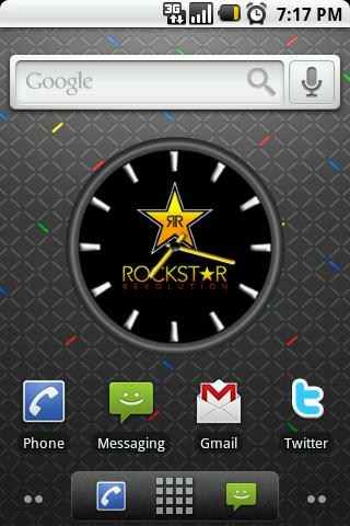 ROCKSTAR Big Clock Widget Android Themes