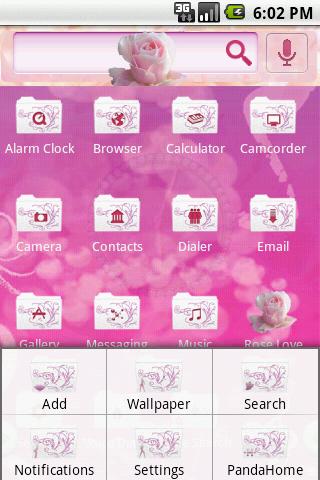 Theme:Rose Love Android Themes