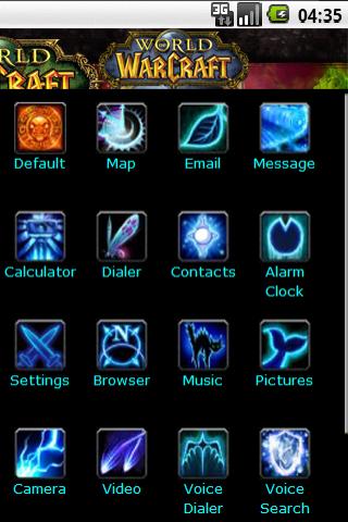 Theme: World of Warcraft Android Themes