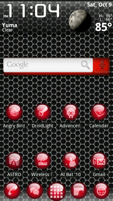 ADW Theme Red Balls